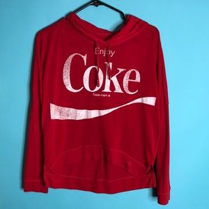 Coke crop top sweatshirt